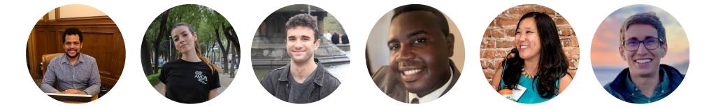 6 headshots showing new staff and new volunteers