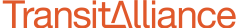 Transit Alliance logo: The name in orange typography